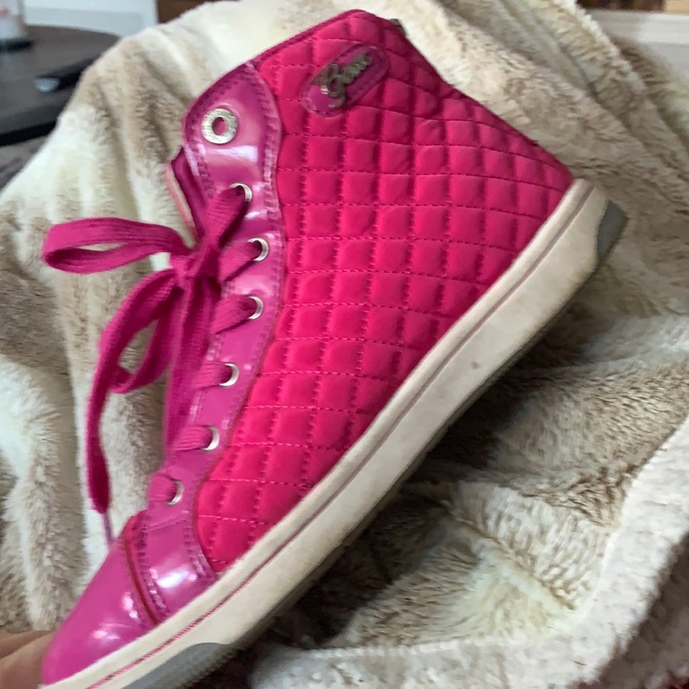 Pink Geox high top shoes